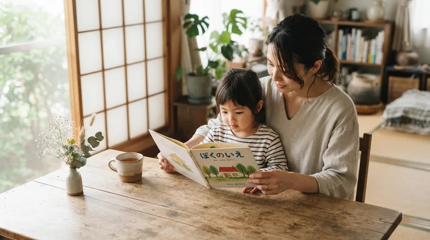 親子で絵本を読む時間
